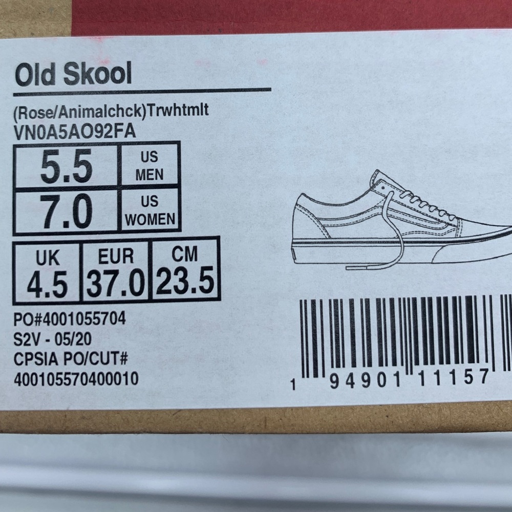 VANS OLD SKOOL Roses / Leopard Skin - Picture 8 of 9